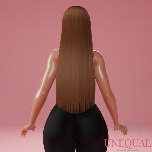 IMVU | Natural Straight Hair Texture - Medium Brown | Single Variant
